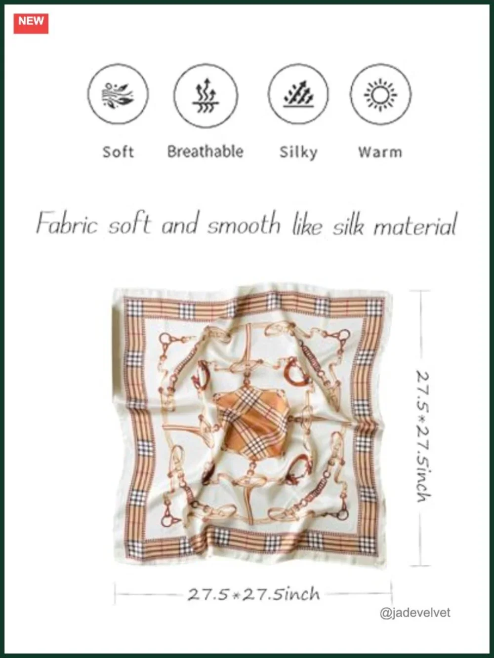 Satin Bandana Head Scarf, Lightweight Fashion Wrap, Multi-purpose Silk-like